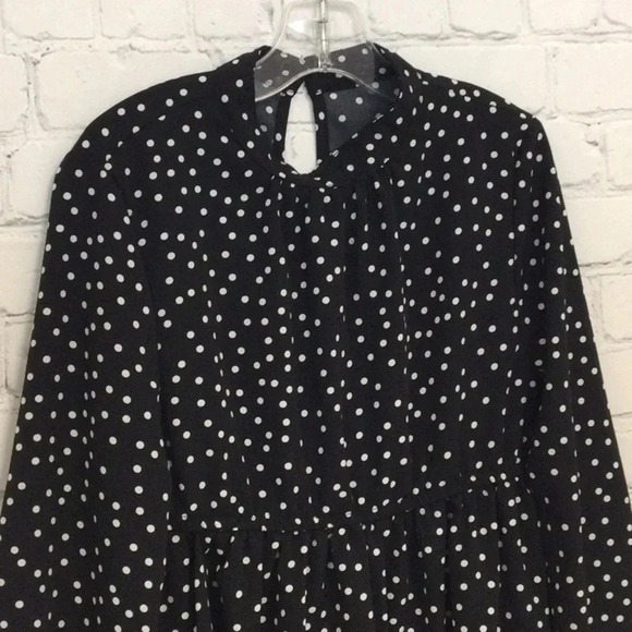 Flowy Polka Dot LS Spring Dress size 6 - Picture 2 of 5
